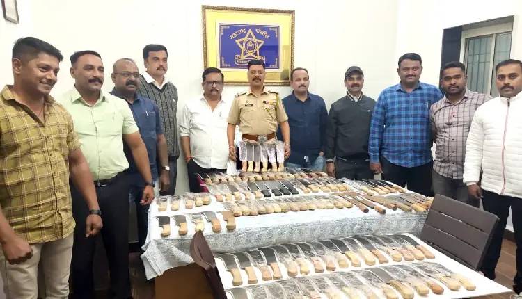 Pune Crime News | 105 sickles seized in Pune police's raid on sickle sellers