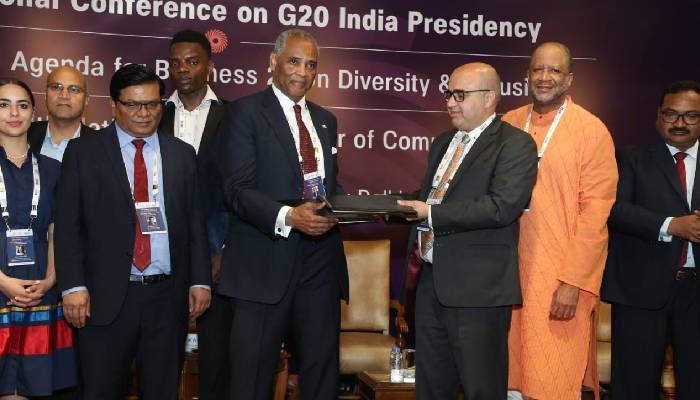 Dalit Indian Chamber of Commerce and Industries (DICCI) | DICCI signs MoU with the National Black Chamber of Commerce (NBCC), USA, at DICCI's National Conference