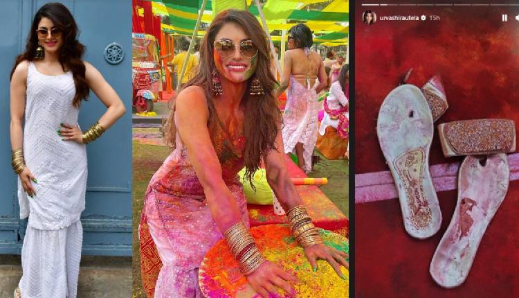 Urvashi Rautela Had The Best Holi Of Her Life, Grooves On 'Aakh Mare', In Excitement Breaks Her Sandals- Watch Now