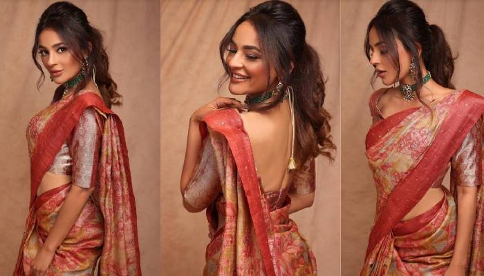Seerat Kapoor | Seerat Kapoor looks all things regal in a floral saree; Fans react