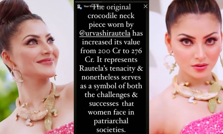 Urvashi Rautela | Urvashi Rautela’s original crocodile neckpiece increased its value from 200 Cr to 276 Cr represents Rautela’s stardom