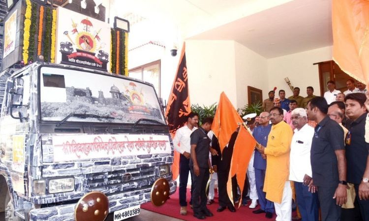 Maharashtra Governor Ramesh Bais | Maharashtra Governor flags off Rath Yatra for the Chhatrapati Shivaji Maharaj 350th Coronation Ceremony