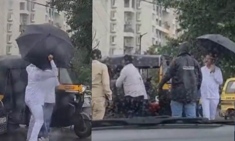 Pune News | Ajit Pawar's Staunch Supporter Baburao Chandere Beat-up a Rickshaw Driver, Video Goes Viral