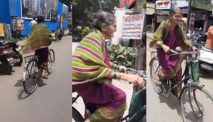 Pune News | Video of 80-year-old grandmother riding a cycle goes viral